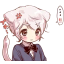 ☹️ emoji Cute cat ear boy @Nekostickerss Telegram sticker 16 of 41