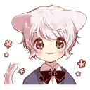 Sticker from Cute cat ear boy @Nekostickerss