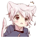 😧 emoji Cute cat ear boy @Nekostickerss Telegram sticker 9 of 41