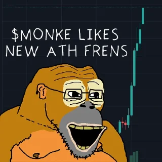 🔥 emoji $MONKE Telegram sticker 22 of 32