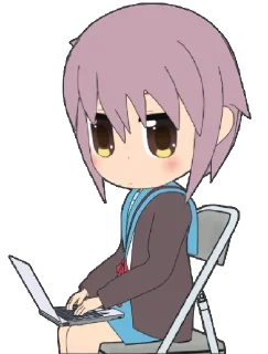 💻 emoji 長門有希 Telegram sticker 15 of 15