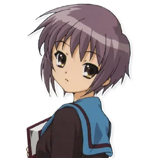 👏 emoji 長門有希 Telegram sticker 9 of 15