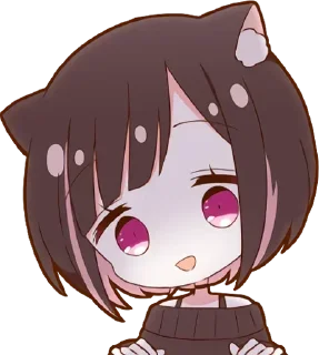 😳 emoji Neko-Tyan  @StickersPackRobot Telegram sticker 3 of 40