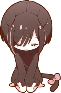 😌 emoji Neko-Tyan  @StickersPackRobot Telegram sticker 23 of 40