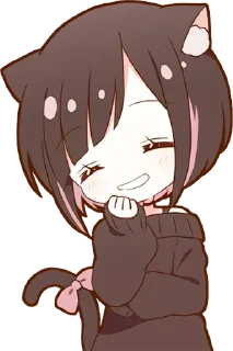 😁 emoji Neko-Tyan  @StickersPackRobot Telegram sticker 8 of 40