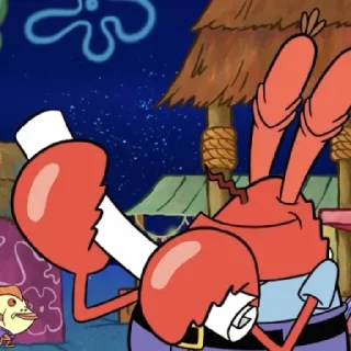 😌 emoji ‘Bikini Bottom | @iStickerLand, Telegram sticker 14 of 110