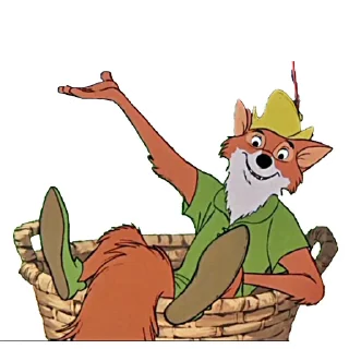 👋 emoji Robin Hood Disney Telegram sticker 5 of 49