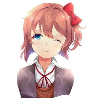 😉 emoji Sayori Pack Telegram sticker 12 of 59