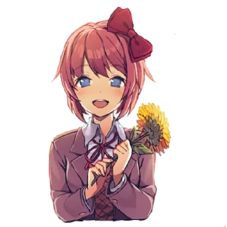 😊 emoji Sayori Pack Telegram sticker 13 of 59