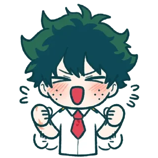 😆 emoji Deku — @stckrRobot Telegram sticker 12 of 85