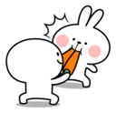 👊 emoji Spoiled Rabbit Smile Person Carrot Telegram sticker 10 of 41