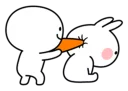 😒 emoji Spoiled Rabbit Smile Person Carrot Telegram sticker 11 of 41