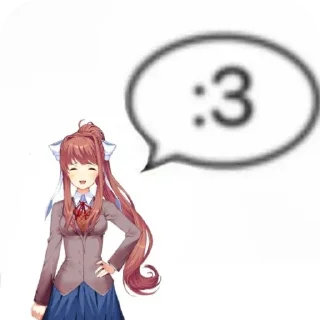 🧸 emoji Just monika. Telegram sticker 8 of 10
