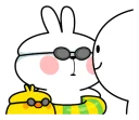 😎 emoji Spoiled Rabbit Summer Telegram sticker 17 of 40