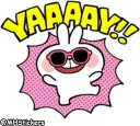 💃 emoji @MHStickers Spoiled Rabbit Summer Telegram sticker 5 of 41