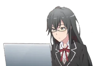 👩‍💻 emoji Oregairu (Season 3) Telegram sticker 9 of 64