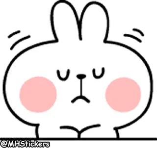😑 emoji @MHStickers Spoiled Rabbit Emoji 2 Telegram sticker 18 of 41