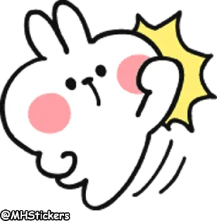 ✊ emoji @MHStickers Spoiled Rabbit Doodles Emoji Telegram sticker 15 of 41