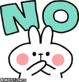 🙅‍♂️ emoji @MHStickers Spoiled Rabbit Doodles Emoji Telegram sticker 5 of 41