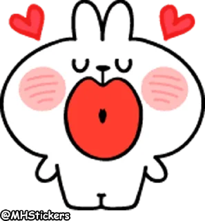 😘 emoji @MHStickers Spoiled Rabbit Emoji 2 Telegram sticker 12 of 41