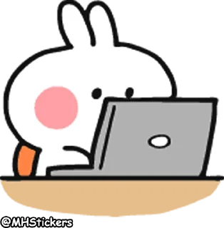 💻 emoji @MHStickers Spoiled Rabbit Doodles Emoji Telegram sticker 17 of 41