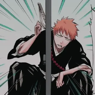 🍁 emoji Ichigo kurosaki @numen_sticker Telegram sticker 22 of 120