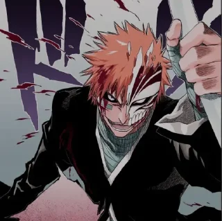 🍁 emoji Ichigo kurosaki @numen_sticker Telegram sticker 14 of 120