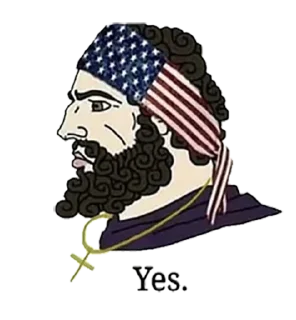 🇺🇸 emoji Yes chad @meme_mhr Telegram sticker 9 of 68