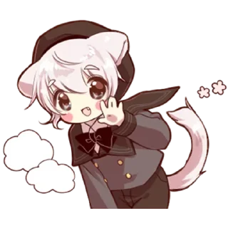✋ emoji Neko boy @StickersPackRobot Telegram sticker 12 of 40