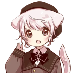 ✋ emoji Neko boy @StickersPackRobot Telegram sticker 20 of 40