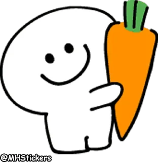🥕 emoji @MHStickers Spoiled Rabbit Smile Person Emoji 2 Telegram sticker 16 of 41