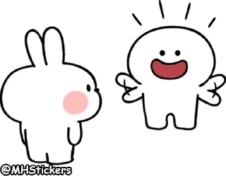 😬 emoji @MHStickers Spoiled Rabbit Smile Person 3 Telegram sticker 17 of 41