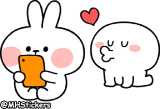 😘 emoji @MHStickers Spoiled Rabbit Smile Person 3 Telegram sticker 21 of 41