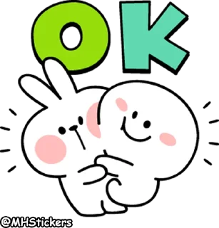 Sticker from @MHStickers Spoiled Rabbit Smile Person 3