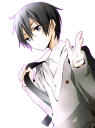 😕 emoji Kirito For @black_swordman (By Mary Scarlet) Telegram sticker 4 of 30