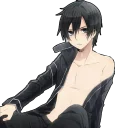 🙂 emoji Kirito For @black_swordman (By Mary Scarlet) Telegram sticker 24 of 30