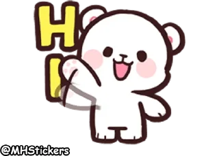✋ emoji @MHStickers Bears in Love Emoji 1 Telegram sticker 1 of 42