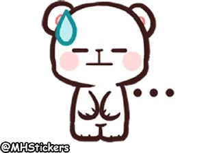 😑 emoji @MHStickers Bears in Love Emoji 1 Telegram sticker 21 of 42