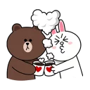 👫 emoji brown and cony's love supercharged Telegram sticker 6 of 31