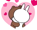 ❤️ emoji brown and cony's love supercharged Telegram sticker 22 of 31
