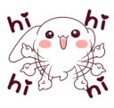 👏 emoji Ultra-small rabbit! @Nekosticker Telegram sticker 19 of 41