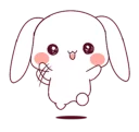 👋 emoji Ultra-small rabbit! @Nekosticker Telegram sticker 13 of 41