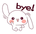 👋 emoji Ultra-small rabbit! @Nekosticker Telegram sticker 16 of 41