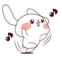 💃 emoji Ultra-small rabbit! @Nekosticker Telegram sticker 12 of 41