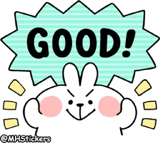 😁 emoji @MHStickers Spoiled Rabbit Kind Words Telegram sticker 10 of 41