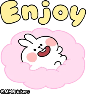 😇 emoji @MHStickers Spoiled Rabbit Kind Words Telegram sticker 12 of 41