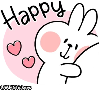 💕 emoji @MHStickers Spoiled Rabbit Kind Words Telegram sticker 22 of 41