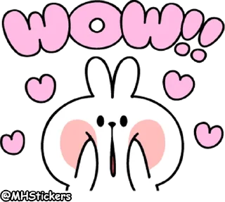 😍 emoji @MHStickers Spoiled Rabbit Kind Words Telegram sticker 23 of 41