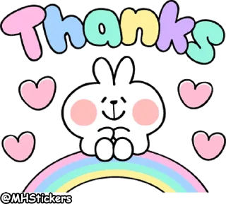 🙏 emoji @MHStickers Spoiled Rabbit Kind Words Telegram sticker 15 of 41