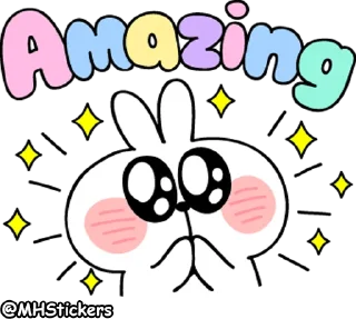 😍 emoji @MHStickers Spoiled Rabbit Kind Words Telegram sticker 16 of 41